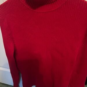 Women's Gap stretchy Red Turtleneck Sweater